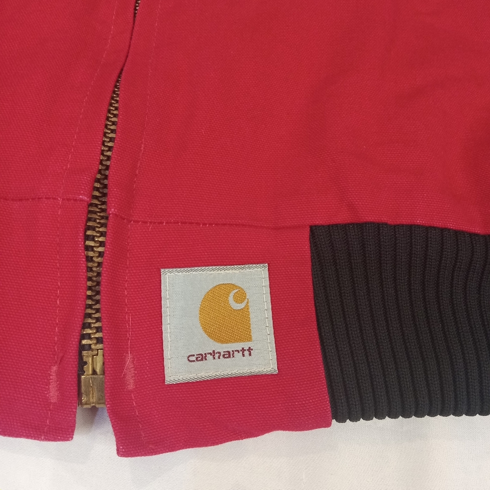 Carhartt Men's Vintage Red Full Zip  Insulated Lined Jacket - Picture 5 of 16